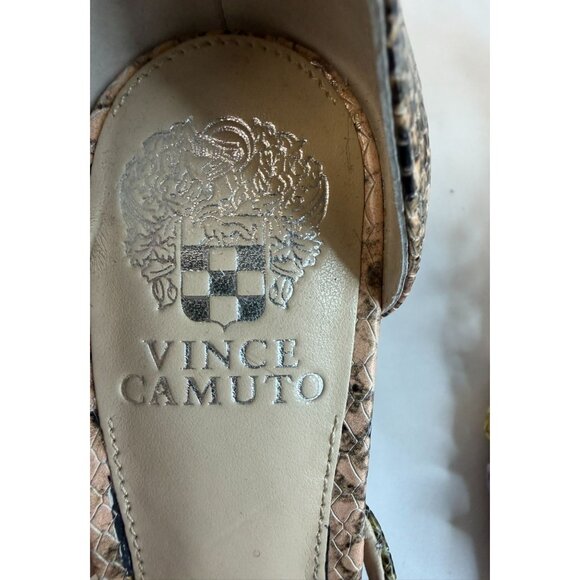 Vince Camuto Winivey Sandal Women Size 7.5 Multicolor Snake Print Chunky Heel - Picture 12 of 12